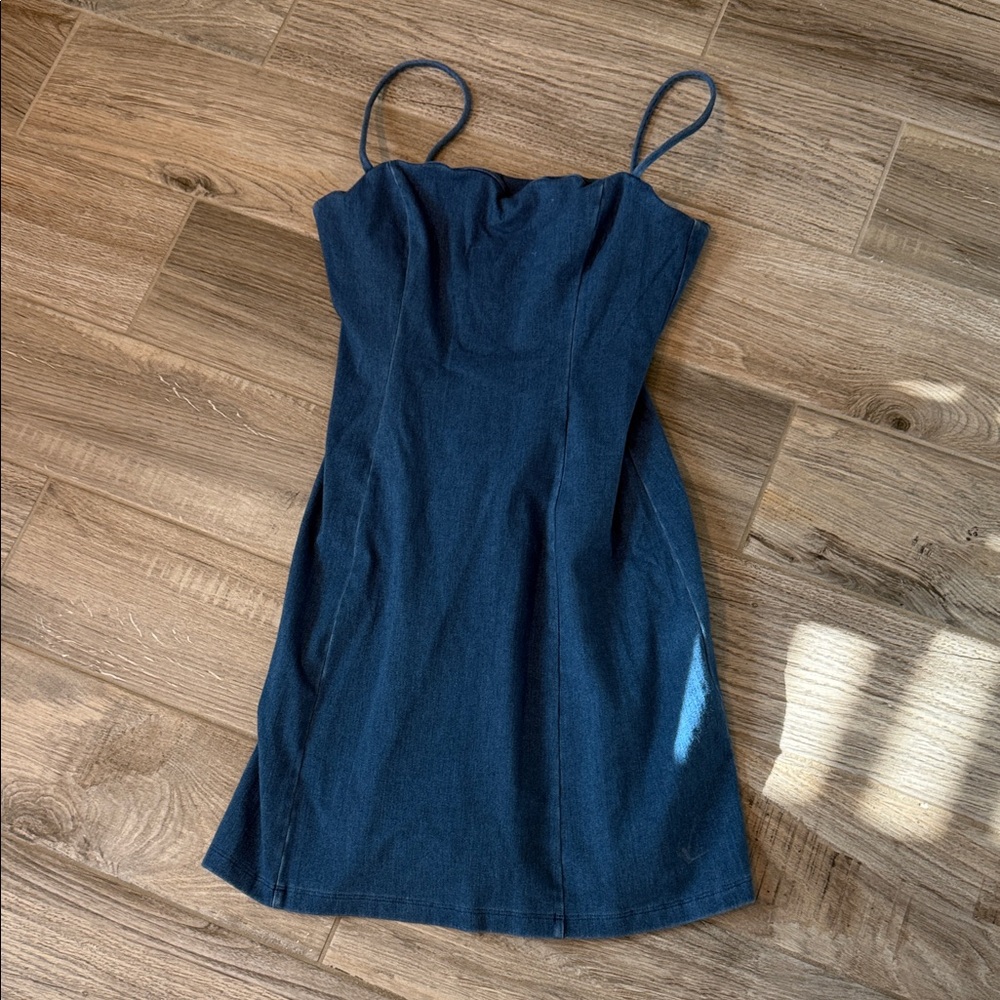 Susana Monaco Women's Light Blue Denim Mini Dress Western Cowgirl NWT Sz Small - Picture 2 of 8